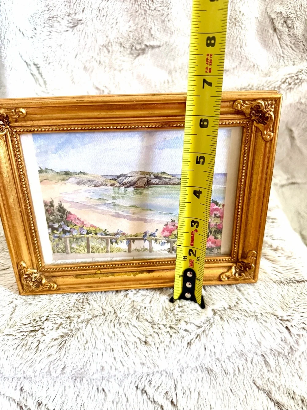 Gold Ornate Coastal Framed Art Print
